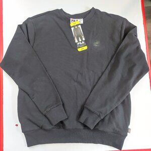 Fila French terry crewneck top sweatshirt  NWT black women's size S